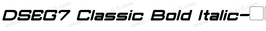 DSEG7 Classic Bold Italic字体转换